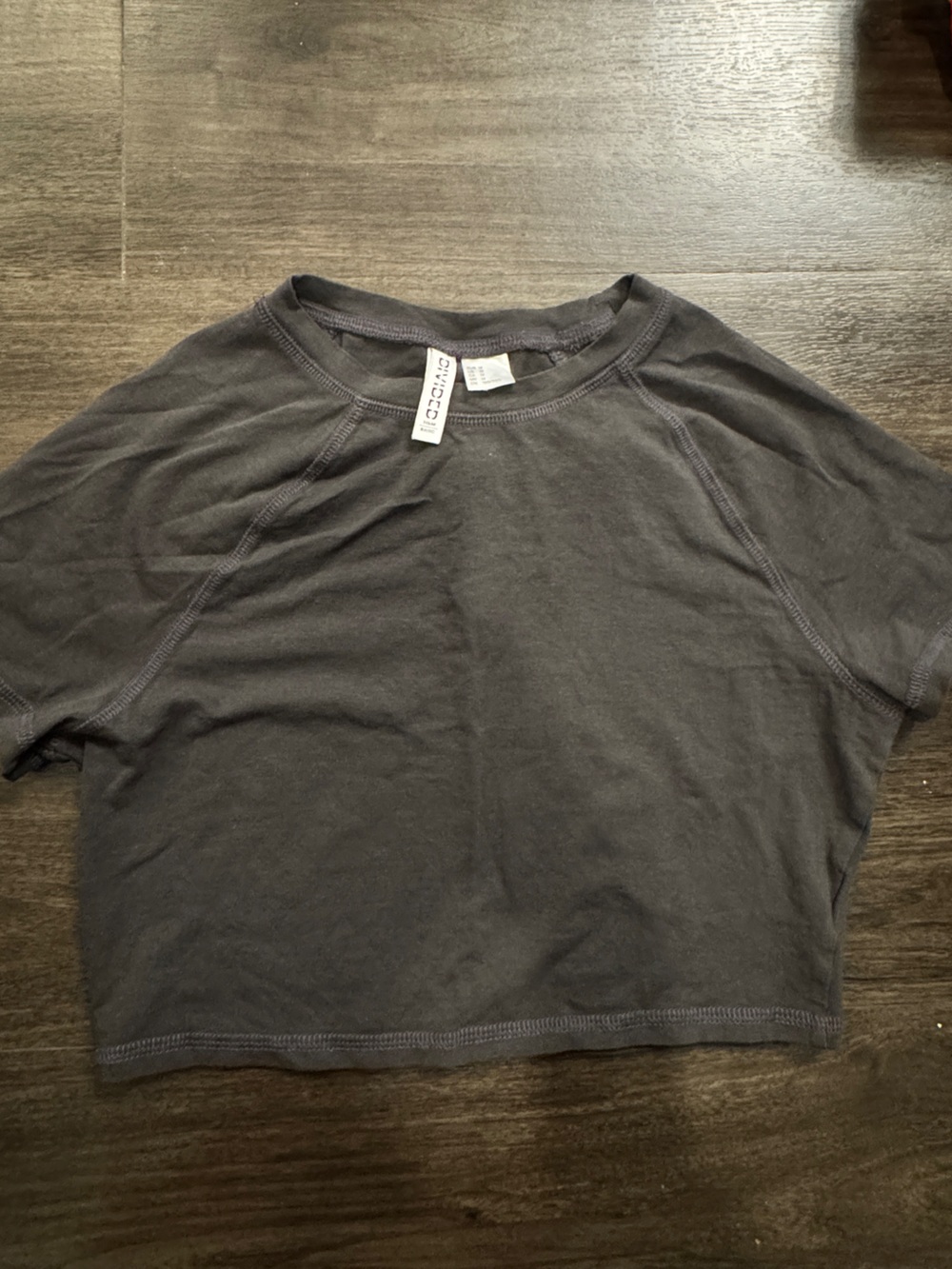 H&M Basic Cropped Tee - Charcoal